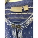 Croft & Barrow Retro Blue Fair Isle Nordic Metal Closure Cardigan  Soft Sweater M Photo 2