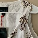 Cynthia Rowley NWT  White and Gold Boho Tank Size Medium Photo 3