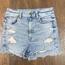 American Eagle  Next Level Stretch Curvy Super Hi-Rise Shortie Jean Shorts Photo 0