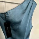 Elliatt Cocktail Dress Blue One Shoulder Ruched NWT Photo 9