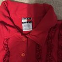 Tommy Hilfiger Vintage Tommy Jeans Red Ruffle Tank Collared XL Photo 1