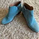 Sam Edelman Blue Suede Chunky Heel Bootie Photo 3