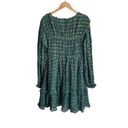 Scotch & Soda Ruffled Long Sleeved Jacquard Mini Dress Photo 3