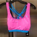 Adidas 💕 SWIMWEAR💕 Crossback Bikini TOP Neon Pink Photo 3