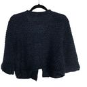 Aryeh  Navy Blue Wool Blend Single Buttoned Cardigan Sweater Chunky Knit Medium Photo 1