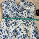 Lulus NEW  Stunning Shine White Blue Floral Print Halter Mini Dress XS NWT Photo 15