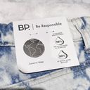 BP New  Ripped Cutoffs High Rise Shorts Non-Stretch Denim Blue Bleach Wash Photo 7