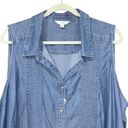 Terra & Sky  Blue Denim Sleeveless Top(Size 2X) Photo 4