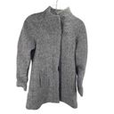 Anne Klein  Women's Sweater Wool Jacket Mock Neck Button Closure Gray Size Small Photo 7