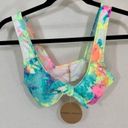 Cabana Del Sol Tie Dye Bikini Top Blue Pink Small Photo 3