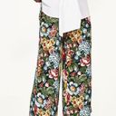 ZARA  Floral Cropped Wide Leg Trousers Photo 6