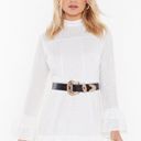 Nasty Gal White Ruffle Long Sleeve Mini Dress Photo 0