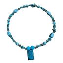 Vintage Blue  Beaded Choker Necklace Photo 0