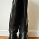 Ecco women's black leather side zip heels boots Photo 4