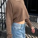 Brandy Melville Cropped Brown Sweater Photo 1