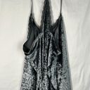 secret treasures Silver Gray Crushed Velvet Lace Trim Racerback Lounge Tank Top Photo 4