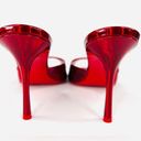 Christian Louboutin  Me Dolly Red Loubi Patent Leather Mule Sandals Size EU 37 Photo 5