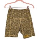 Harper Cleo  Biker Shorts Small Gold Black Patterned Athleisure Activewear Photo 0