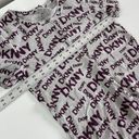 DKNY  Shirt Womens XX Small Grey Maroon Logo Print Crew Neck Short Sleeve Tee Photo 5