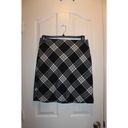 Talbots  Wool Blend Black and White Preppy Classic Plaid Skirt size 6 Photo 1