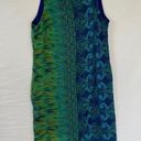 Madison Leigh  Patterned Tank Top Dress Blue and Green Size 6 Photo 0