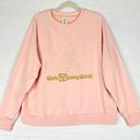 Disney Walt  World Cinderella Castle Embroidered Sweatshirt Size 1X Pink Photo 0