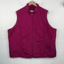 cj banks  Quilted Light Vest Deep Red Full Zip size 3X Photo 1