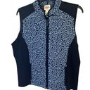 Ruby  Road blue stretch full zip leopard print Petite Large ladies vest NEW Photo 0