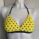 OP  yellow polka dot bikini halter top XL Photo 0