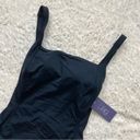 Jag jeans NWT Jag Shibori Solids One Piece Swimsuit Size XS Black Strappy Back Square Neck Photo 3