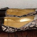 Tahari  Women’s Snake Print Square Toe Buckle Detail Flats Size 7 NEW Photo 0