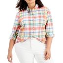 Style & Co NWT-  Plaid Button Down Long Sleeve Shirt Photo 1