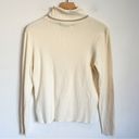 Ralph Lauren  Ribbed Turtleneck Pullover Long Sleeve Top Cream Size L Photo 5