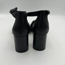 Nordstrom  Women's Black Ankle Strap Square Toe Heels Size 6M Photo 2