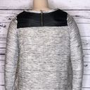 Lane Bryant  NWT Size 14/16 Faux Leather Trim Exposed Zipper Sweater Top Photo 4