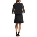 DKNY  Women's Chiffon Cape Sleeve Cardigan Sweater Black Size S Photo 1