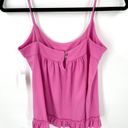 Gap  Spaghetti Strap Ruffle Hem Top Pink Small NWT Photo 5