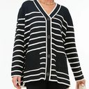 Tuckernuck  Lauren Cardigan in Black and White Stripe small Photo 0