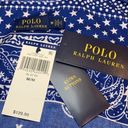 Polo NWT  Ralph Lauren button front bandana paisley print top shirt navy M Photo 3