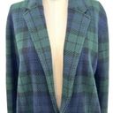 J.Crew  Sophie Black Watch Plaid Sweater Blazer In Navy Black Size Small Photo 3