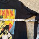 Nirvana  Crop Graphic T-shirt Women medium Black Long Sleeve Music Photo 5