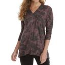 Chance or Fate  Junior's Hacci V Neck Tunic Shirt Size Medium Fall Feels Purple Photo 1