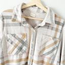 Altar'd State Altar’d State Plaid Flannel Button Shirt Shacket Large Photo 2