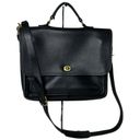 Coach Vintage Black 5181 Colebrook Leather Briefcase Crossbody Messenger Bag Photo 1