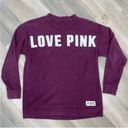 PINK - Victoria's Secret Pink by Victoria’s Secret Terrycloth Pullover Tunic Sweatshirt Maroon XS Photo 7