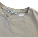 ZARA  Beige Crew Neck Women's Blouse Size Small | 35-8 Photo 2