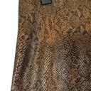 Mango MNG By  Brown Faux Leather Snakeskin Print Mini A-Line Skirt Women Sz S Photo 3