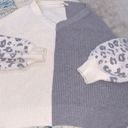 ee:some  grey leopard print sweater size small/medium Photo 5