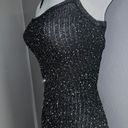 West of Melrose Sparkling Black Knit Maxi Dress Womens Large Photo 7