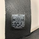 Sorel Like New  Women's Roaming Black Leather Platform Espadrille Sandal 9 Photo 4